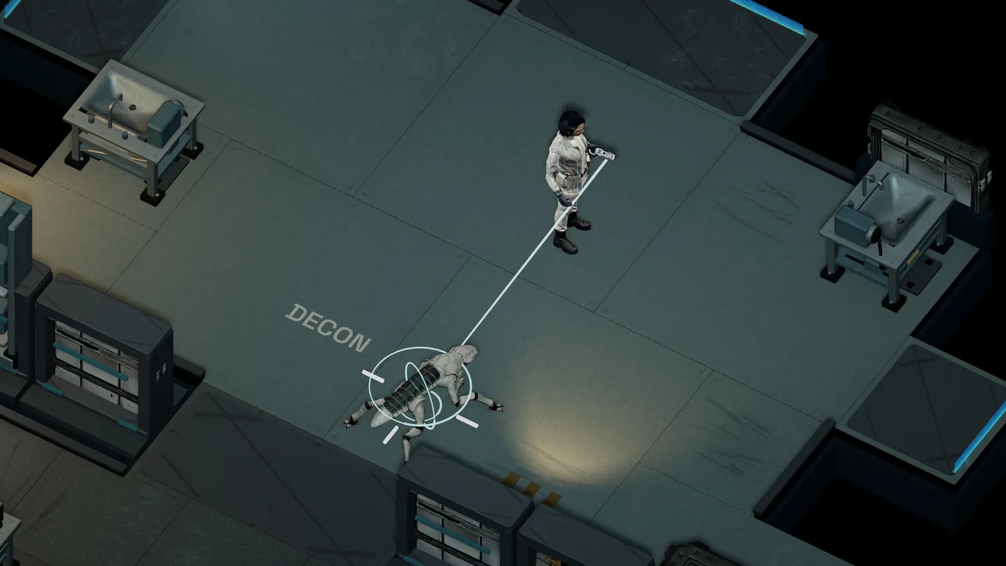 Turn-based tactical horror gameplay aboard the NEREID research station